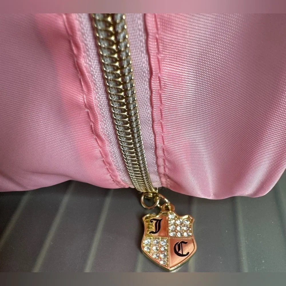 Juicy Couture Pink and Gold Compact travel Set cosmetic bags 4 count